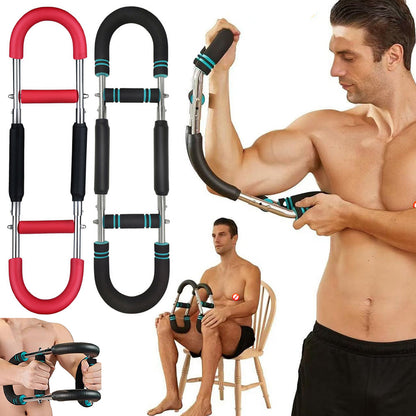 Multi-functional U-shaped Arm Strengthener Chest Trainer Adjustable Forearm Strength Exerciser Home Gym Equipment Bodybuilding